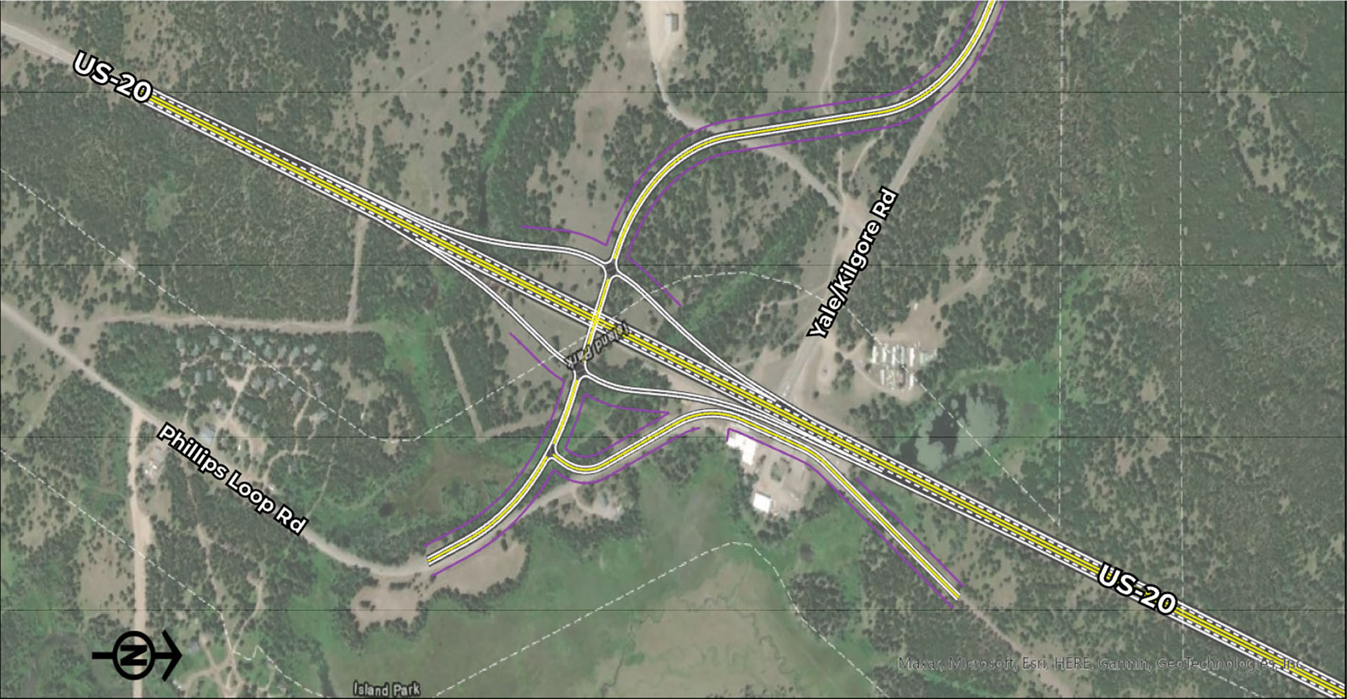 Map of Elk Creek Level 1 Alternative ALT SA6-C13.