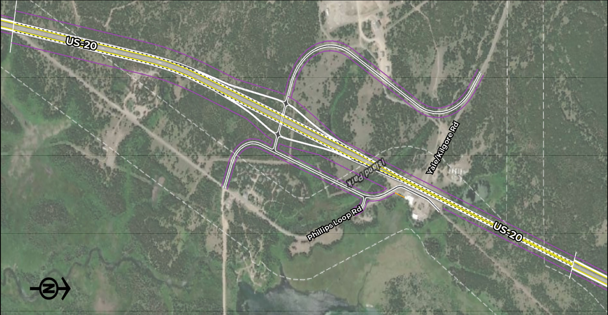 Map of Elk Creek Level 2 Alternative ALT SA6-C30.