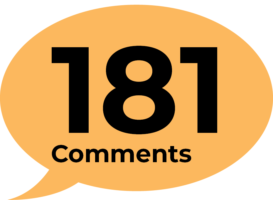 181 public comments about design.