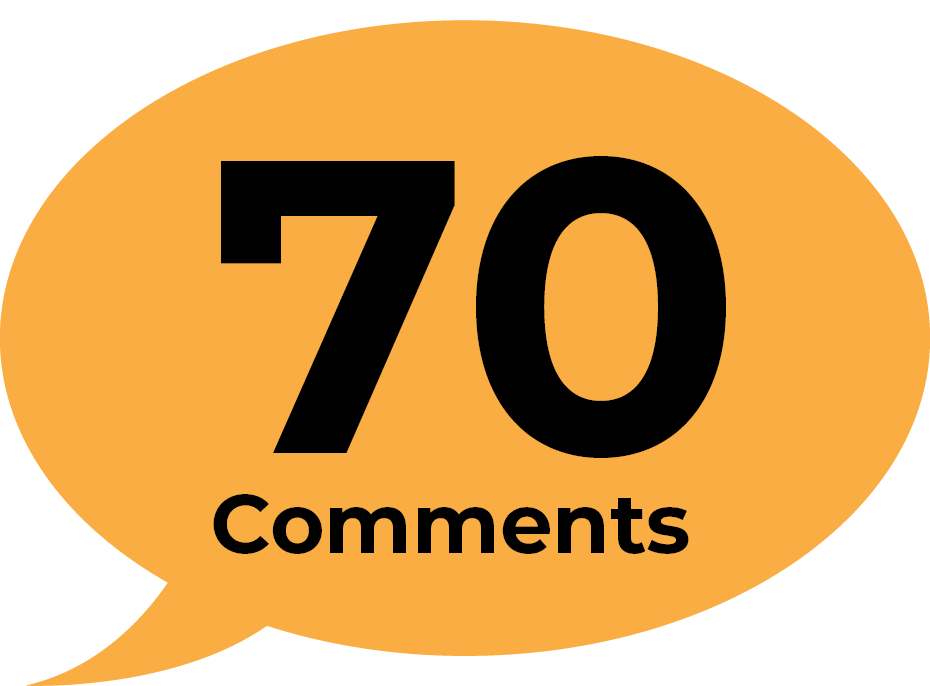 70 public comments about wildlife.